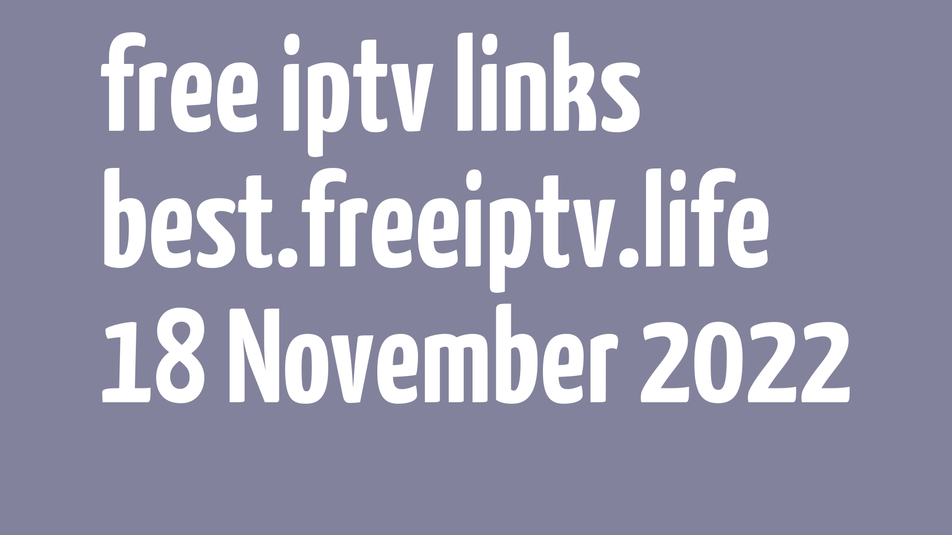 free iptv links 171122